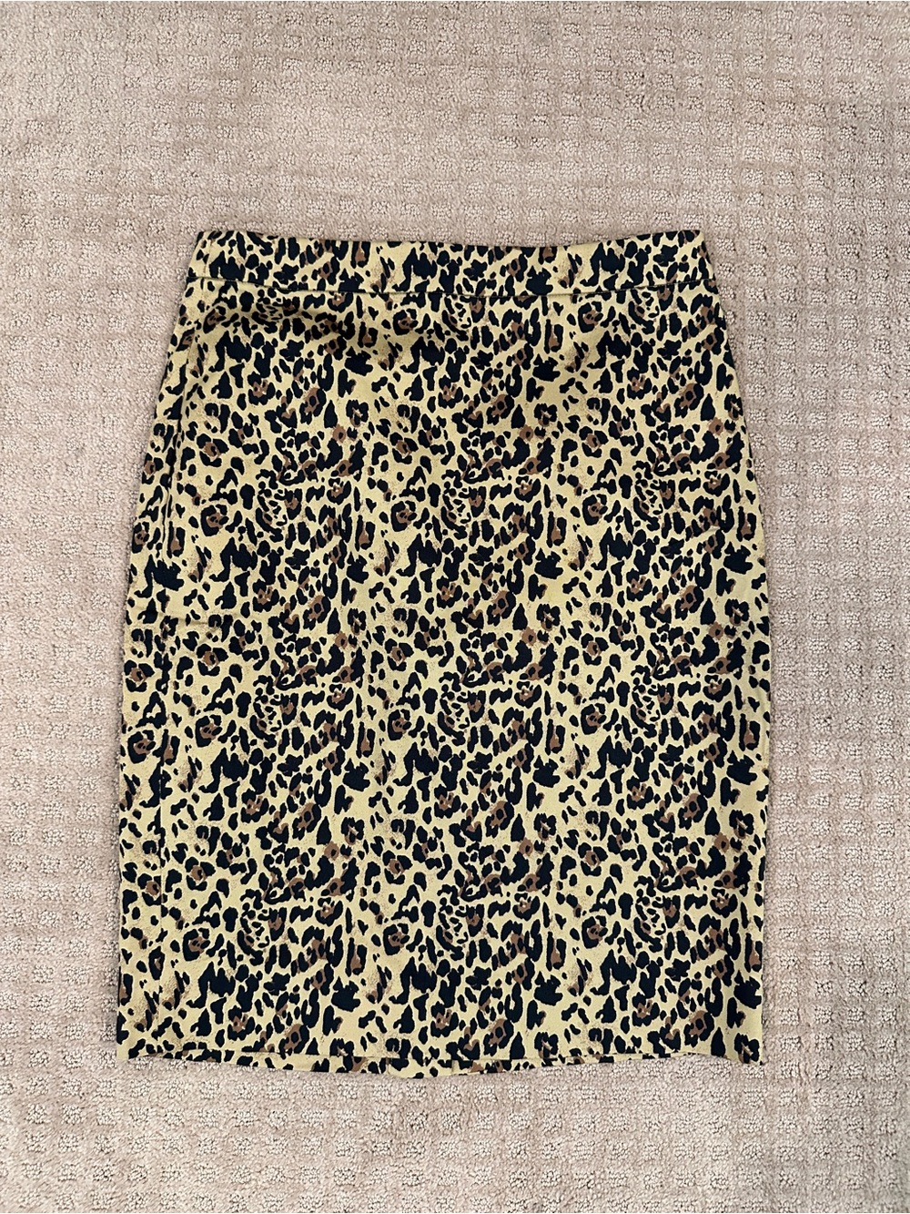 J. Crew Leopard Print Pencil Skirt in Tan and Black